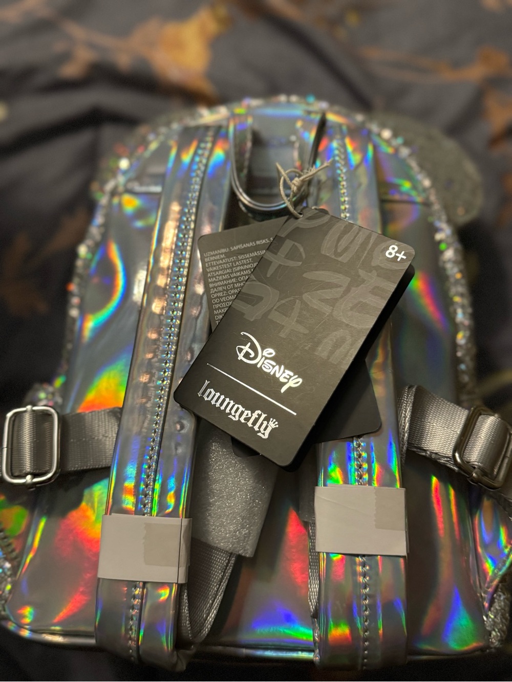 Silver Sequin Iridescent Loungefly Backpack - Picture 2 of 3